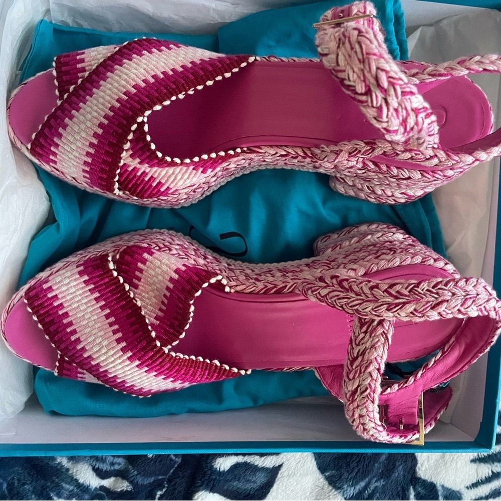 ANTOLINA Brenda Crisscross Platform Sandals 41 NWOT